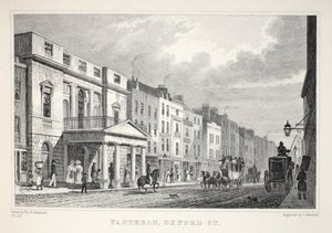 O Pantheon, Oxford Street, do pub "London and its Environs in the 19th Century". Jones und Co., 1827-1829 de Thomas Hosmer Shepherd