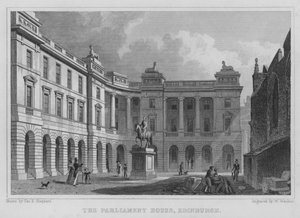 A Casa do Parlamento, Edimburgo (gravação) de Thomas Hosmer Shepherd