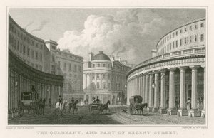 O Quadrante e parte da Regent Street, Londres de Thomas Hosmer Shepherd