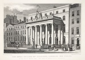 O Colégio Real de Cirurgiões, Lincoln&39;s Inn Fields, do pub "London and its Environs in the 19th Century". Jones und Co., 1827-1829 de Thomas Hosmer Shepherd