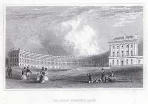 The Royal Crescent, Bath (gravura) de Thomas Hosmer Shepherd