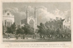 O hospital real de St Katherine, parque do regente, Londres de Thomas Hosmer Shepherd