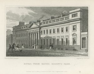 Os banhos reais de York no terraço de York de Thomas Hosmer Shepherd