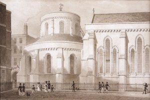 A Igreja do Templo, restaurada (aguarela) de Thomas Hosmer Shepherd