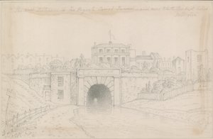 A entrada oeste do Regent&39;s Canal Tunnel e a nova White Conduit Street, Islington de Thomas Hosmer Shepherd