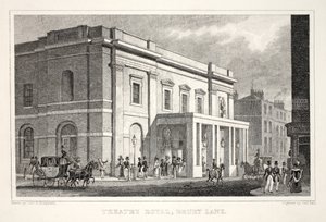 Theatre Royal, Drury Lane, do pub "London and its Environs in the 19th Century". Jones und Co., 1827-1829 de Thomas Hosmer Shepherd