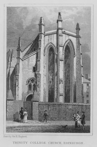 Trinity College Church, Edinburgh (gravura) de Thomas Hosmer Shepherd