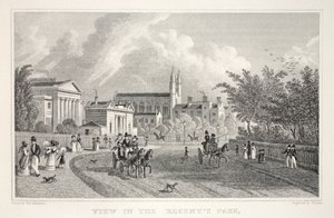 Ver no Regent&39;s Park, do pub "London and its Environs in the 19th Century". Jones und Co., 1827-1829 de Thomas Hosmer Shepherd