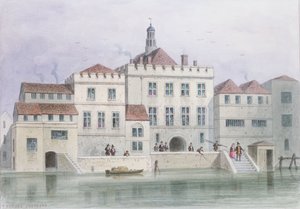 Vista da antiga Fishmongers Hall, 1650 de Thomas Hosmer Shepherd