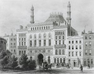 Vista do Panopticon Real de Ciência e Arte, 1825 (litografia) de Thomas Hosmer Shepherd