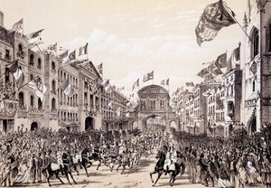 Visita de Napoleão III e Imperatriz Eugenie à cidade, 19 de abril de 1855 de Thomas Hosmer Shepherd