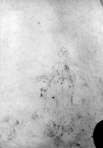 Esboço de braço e desenho de duas mãos.