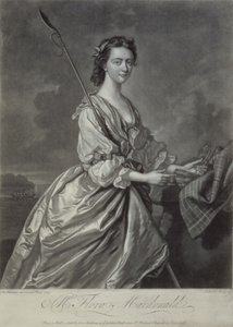 Flora MacDonald (1722-90), gravado por J. Faber, 1747 (gravura em mezzotint) de Thomas Hudson