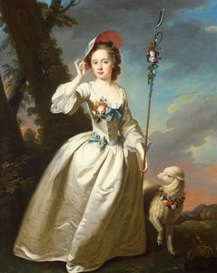 Retrato de uma jovem como uma pastora (óleo sobre tela)