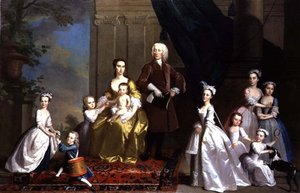 A Família Radcliffe, c.1738-42 (óleo sobre tela) de Thomas Hudson