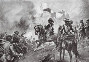 Francesco Morosini bombardeando o Pártenon de Thomas Hutchison Peddie