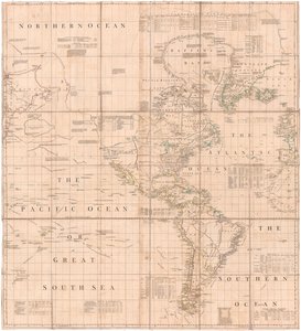 Um mapa do Atlântico-Pacífico por Jefferys