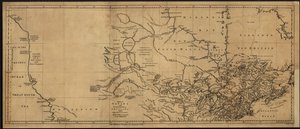 Um mapa do Canadá e da parte norte do Louisiana com os países adjacentes. LOC 73695758 de Thomas Jefferys