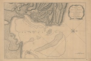 Uma planta autêntica da cidade e do porto de Cap-François, na ilha de São Domingos. LOC 73695949 de Thomas Jefferys