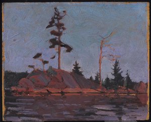 Algonquin Park, 1916 (óleo em compósito de pasta de madeira) de Tom Thomson