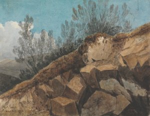 Estudo das Rochas, perto de Pencerrig, País de Gales de Thomas Jones