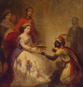 A Rainha Vitória dá a Bíblia a um chefe africano (O segredo da grandeza de Inglaterra) de Thomas Jones Barker