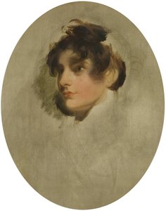 Chefe de uma Jovem Mulher, c.1800-05 (óleo sobre tela) de Thomas Lawrence