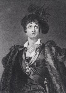 John Philip Kemble como Hamlet, gravado por G. Adcock de Thomas Lawrence
