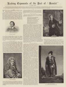 Principais expoentes da parte de Hamlet de Thomas Lawrence