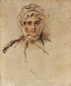 Retrato de Lucy Lawrence, a mãe do artista, um esboço de Thomas Lawrence