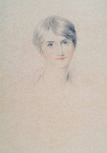 Retrato de Miss Bloxham, c.1800-10 (lápis e giz sobre papel) de Thomas Lawrence