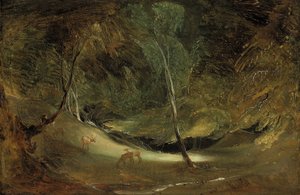 A Fonte do Manifold em Ilam Park (óleo sobre papel, colocado na tela) de Thomas Lawrence