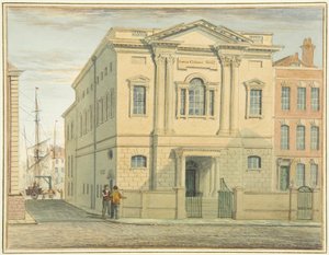 Salas de Reunião, Rua Príncipe (aguarela sobre papel) de Thomas Leeson the Elder Rowbotham