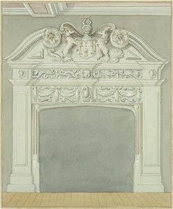 Chaminé nas instalações adjacentes à Casa da Guarda, Rua do Vinho (aguarela sobre papel) de Thomas Leeson the Elder Rowbotham