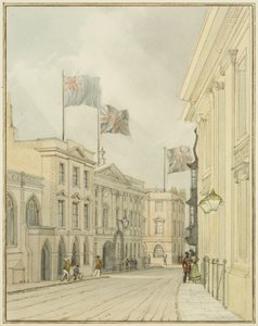 Corn Street da Casa do Conselho (aquarela no papel) de Thomas Leeson the Elder Rowbotham