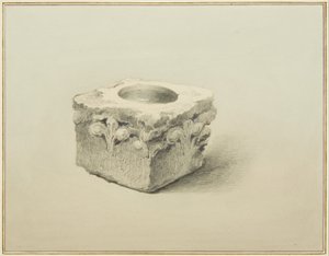 Fonte encontrada debaixo dos "Três Pães de Açúcar", Back Street (lápis e aguarela em papel)
