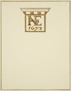Friso de chaminé em casa velha de Thomas Leeson the Elder Rowbotham