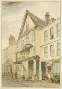 Casa no Canto da Planície e Beco do Cabrito (aguarela sobre papel) de Thomas Leeson the Elder Rowbotham