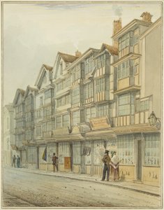 Olhando para a Broad Street (aguarela sobre papel) de Thomas Leeson the Elder Rowbotham