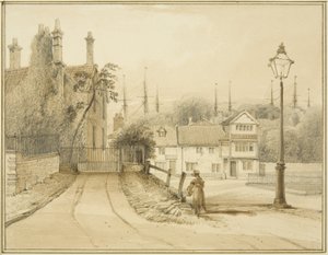 Colégio Verde Inferior, ou Praça do Colégio (aguarela sobre papel) de Thomas Leeson the Elder Rowbotham