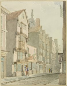 Mary-le-Port Street (aguarela sobre papel) de Thomas Leeson the Elder Rowbotham
