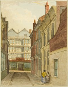 Mary-le-Port Street vista do Cheese Market (aguarela sobre papel) de Thomas Leeson the Elder Rowbotham