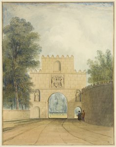 Lado norte do Portal do Vale de Arno, mostrando cifras, 1826 de Thomas Leeson the Elder Rowbotham