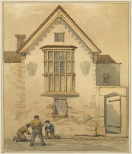 Casa Antiga, chamada Palace, em Pile Street (aquarela sobre papel) de Thomas Leeson the Elder Rowbotham