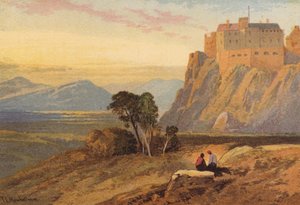 Escócia, Castelo de Stirling (lito colorido) de Thomas Leeson the Elder Rowbotham