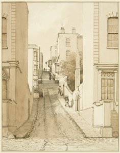 Spring Hill from King Square (lápis e aguarela sobre papel) de Thomas Leeson the Elder Rowbotham