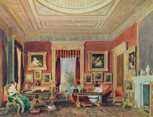 The Drawing Room, Leigh Court, Bristol, c.1840 (aguarela sobre papel)