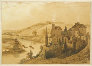 Totterdown, mostrando Knowle Hill, a Bath Road e a Brislington Turnpike de Thomas Leeson the Elder Rowbotham