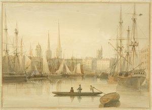 Vista do Porto Flutuante de Redcliffe Back Ferry de Thomas Leeson the Elder Rowbotham