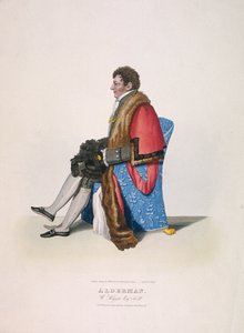Alderman Sir William Heygate, sentado e em traje cívico mostrando manto e chapéu, 1825